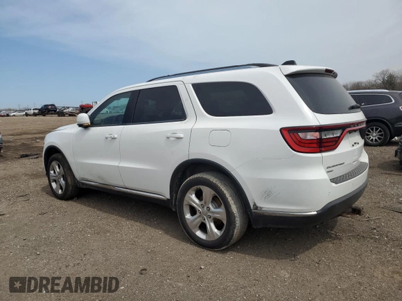 2015 Dodge Durango Limited with VIN 1C4RDJDG7FC772186, listed as a Copart auction lot 52730465 with 101,336 mi miles and Salvage title. Bid and sale history available at DreamBid. Image 2.
