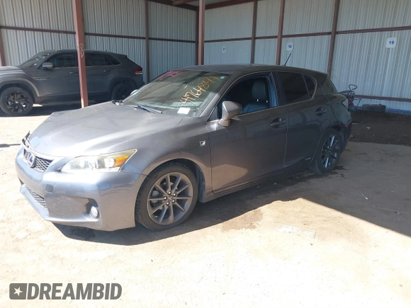 2012 Lexus CT CT 200h with VIN JTHKD5BH1C2089291, listed as a IAAI auction lot 41764841 with 110,328 mi miles and . Bid and sale history available at carsss.com. Image 2.