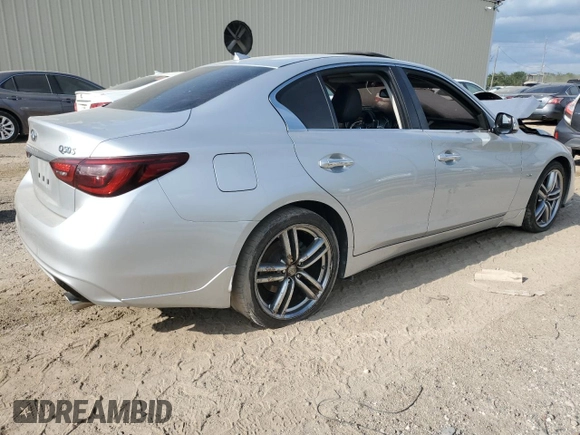 2018 Infiniti Q50 Luxe with VIN JN1EV7AP4JM361577, listed as a Copart auction lot 73135194 with Not provided miles and Non repairable. Bid and sale history available at DreamBid. Image 3.