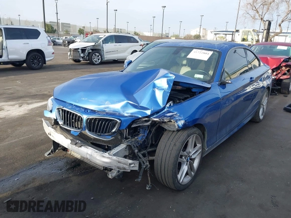 2015 BMW 2 Series 228i with VIN WBA1F5C59FVW98205, listed as a IAAI auction lot 41722804 with 91,879 mi miles. Bid and sale history available at carsss.com. Image 6.
