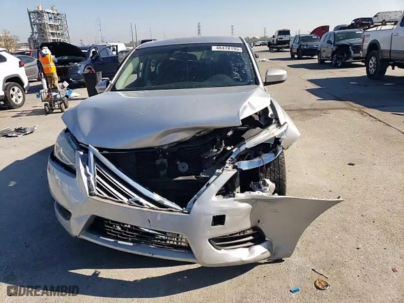 2015 Nissan Sentra S with VIN 3N1AB7APXFY375480, listed as a Copart auction lot 48478195 with 127,582 mi miles and Salvage Title. Bid and sale history available at carsss.com. Image 11.
