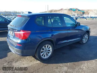 2013 BMW X3 xDrive28i with VIN 5UXWX9C54D0A26478, listed as a IAAI auction lot 41909253 with 125,938 mi miles. Bid and sale history available at carsss.com. Image 4.