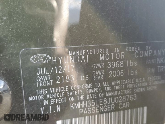 2018 Hyundai Elantra GT with VIN KMHH35LE8JU028763, listed as a Copart auction lot 79404544 with 45,838 mi miles and Salvage Title. Bid and sale history available at carsss.com. Image 14.