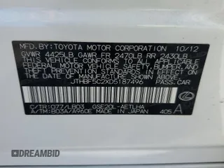2013 Lexus IS 250 с VIN JTHBF5C2XD5187496, выставлен на аукционе Copart как лот 65403695 с пробегом 157 753 миль миль и Списание • Salvage title. История ставок и продаж доступна на DreamBid. Изображение 13.