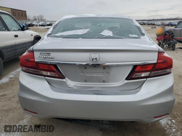 2015 Honda Civic Sedan LX with VIN 19XFB2F53FE006166, listed as a Copart auction lot 45543635 with 159,965 mi miles and Salvage Title. Bid and sale history available at carsss.com. Image 6.