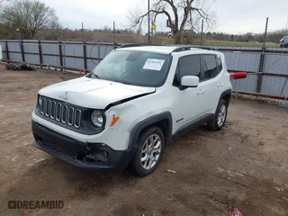2017 Jeep Renegade Altitude with VIN ZACCJABB7HPE60518, listed as a IAAI auction lot 41787992 with 93,722 mi miles. Bid and sale history available at carsss.com. Image 2.
