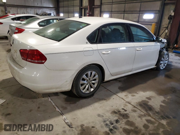 2012 Volkswagen Passat S w/Appearance with VIN 1VWAP7A30CC016829, listed as a Copart auction lot 46309985 with 156,566 mi miles and Salvage Title. Bid and sale history available at carsss.com. Image 3.