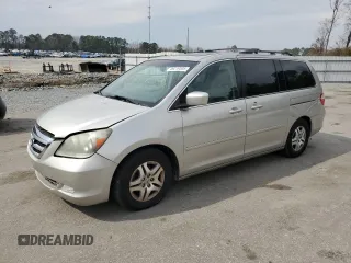 2005 Honda Odyssey EX-L z VIN 5FNRL38655B418443, wystawiony jako Copart lot #49219305 z przebiegiem 163 816 mil mil oraz Szkoda całkowita • Salvage title. Historia ofert i sprzedaży dostępna na DreamBid. Obrazek 1.