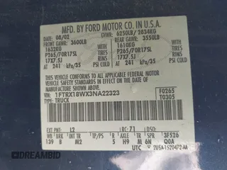 2003 Ford F-150 XL with VIN 1FTRX18WX3NA22323, listed as a IAAI auction lot 41635869 with 129,029 mi miles. Bid and sale history available at carsss.com. Image 9.