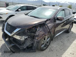 2019 Nissan Murano Platinum with VIN 5N1AZ2MS0KN140035, listed as a Copart auction lot 52813235 with 29,456 mi miles and Salvage title. Bid and sale history available at DreamBid. Image 1.