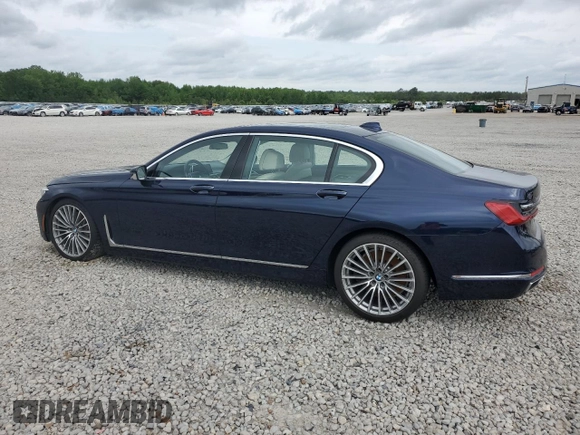 2020 BMW 7 Series 750i xDrive with VIN WBA7U2C03LCD17090, listed as a Copart auction lot 54480795 with 48,260 mi miles and Salvage title. Bid and sale history available at DreamBid. Image 2.