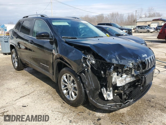 2021 Jeep Cherokee Latitude Lux with VIN 1C4PJLMX0MD173844, listed as a Copart auction lot 48360505 with 61,245 mi miles and Salvage Title. Bid and sale history available at carsss.com. Image 4.