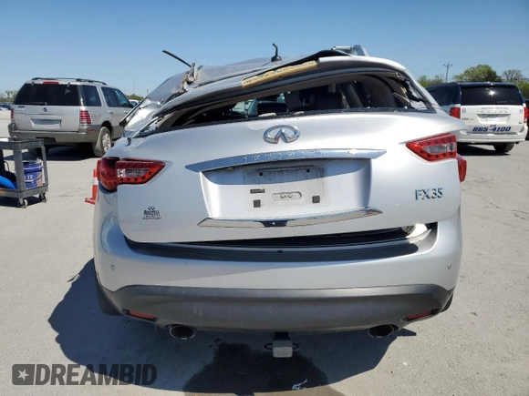 2011 Infiniti FX with VIN JN8AS1MW3BM734697, listed as a Copart auction lot 53041115 with 118,520 mi miles and Salvage title. Bid and sale history available at DreamBid. Image 6.