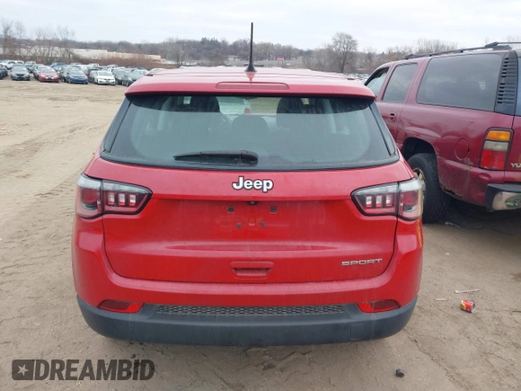 2019 Jeep Compass Sport z VIN 3C4NJCABXKT802534, wystawiony jako IAAI lot #41128295 z przebiegiem 66 719 mil mil oraz . Historia ofert i sprzedaży dostępna na DreamBid. Obrazek 16.