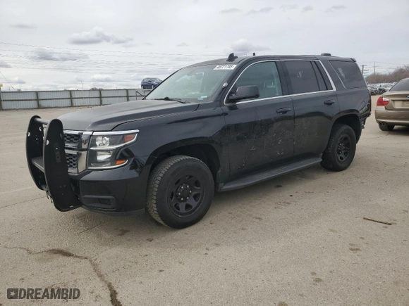 2017 Chevrolet Tahoe Commercial with VIN 1GNSKDEC9HR205490, listed as a Copart auction lot 48721705 with 158,853 mi miles and Salvage Title. Bid and sale history available at carsss.com. Image 1.