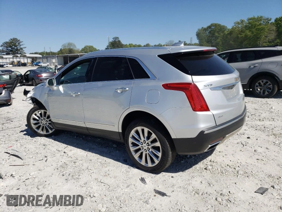 2017 Cadillac XT5 Platinum AWD with VIN 1GYKNFRS6HZ252130, listed as a Copart auction lot 52923025 with 58,046 mi miles and Salvage Title. Bid and sale history available at carsss.com. Image 2.