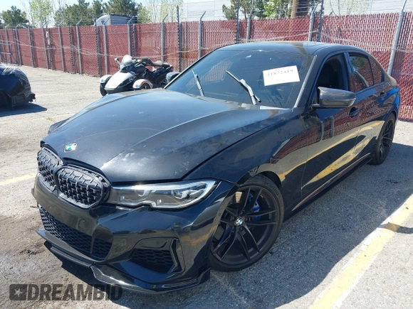 2020 BMW 3 Series M340i with VIN WBA5U7C04LFH33037, listed as a IAAI auction lot 41872419 with 68,065 mi miles. Bid and sale history available at carsss.com. Image 18.