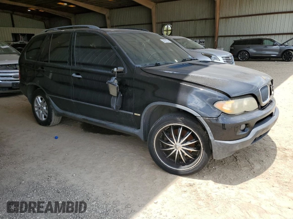 2004 BMW X5 3.0i with VIN 5UXFA13564LU24953, listed as a Copart auction lot 64991284 with 166,859 mi miles and Salvage Title. Bid and sale history available at carsss.com. Image 4.
