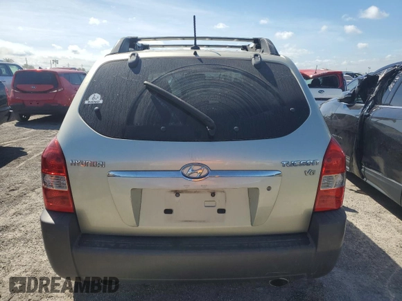 2008 Hyundai Tucson SE with VIN KM8JN12D88U895247, listed as a Copart auction lot 75433954 with 125,198 mi miles and Salvage Title. Bid and sale history available at carsss.com. Image 6.