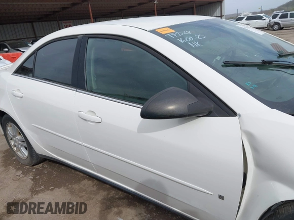 2006 Pontiac G6 6-Cyl z VIN 1G2ZG558364124834, wystawiony jako IAAI lot #41815411 z przebiegiem Nie podano mil oraz . Historia ofert i sprzedaży dostępna na DreamBid. Obrazek 12.
