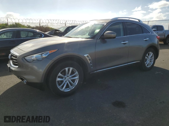 2013 Infiniti FX with VIN JN8CS1MU4DM141943, listed as a Copart auction lot 48251305 with 89,764 mi miles and Salvage title. Bid and sale history available at DreamBid. Image 1.