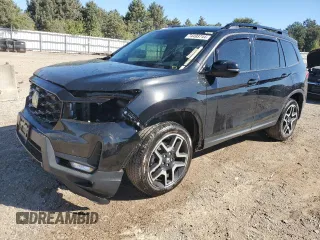2023 Honda Passport Elite with VIN 5FNYF8H03PB013776, listed as a Copart auction lot 74493744 with 0 mi miles and Salvage Title. Bid and sale history available at carsss.com. Image 1.