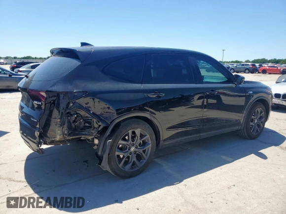 2022 Acura MDX w/A-Spec Package with VIN 5J8YE1H09NL043709, listed as a Copart auction lot 57502445 with 32,046 mi miles and Salvage title. Bid and sale history available at DreamBid. Image 3.