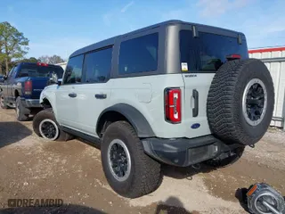 2023 Ford Bronco with VIN 1FMEE5DP7PLB86734, listed as a IAAI auction lot 41396463 with 12,795 mi miles. Bid and sale history available at carsss.com. Image 3.
