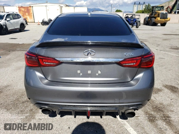 2020 Infiniti Q50 Pure with VIN JN1EV7AP5LM200190, listed as a Copart auction lot 48385695 with 47,861 mi miles and Salvage Title. Bid and sale history available at carsss.com. Image 6.