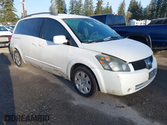 2005 Nissan Quest SE with VIN 5N1BV28U75N111972, listed as a IAAI auction lot 41781725 with 165,176 mi miles. Bid and sale history available at carsss.com. Image 1.