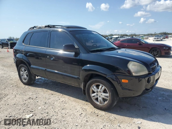 2007 Hyundai Tucson SE with VIN KM8JN12D07U623645, listed as a Copart auction lot 43242735 with 146,102 mi miles and Salvage Title. Bid and sale history available at carsss.com. Image 4.