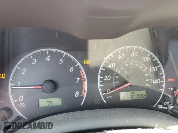 2010 Toyota Corolla with VIN 2T1BU4EE5AC533817, listed as a Copart auction lot 61977715 with 101,586 mi miles and Salvage title. Bid and sale history available at DreamBid. Image 9.