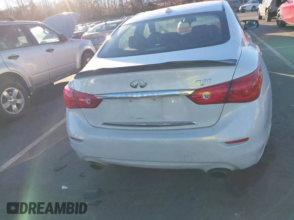 2014 Infiniti Q50 Hybrid Sport with VIN JN1AV7AP5EM690406, listed as a IAAI auction lot 41306387 with 143,309 mi miles and . Bid and sale history available at DreamBid. Image 17.