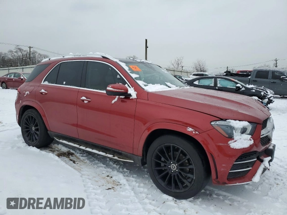 2022 Mercedes-Benz GLE 350 with VIN 4JGFB4KB5NA586900, listed as a Copart auction lot 44856935 with 57,953 mi miles and Salvage title. Bid and sale history available at DreamBid. Image 4.