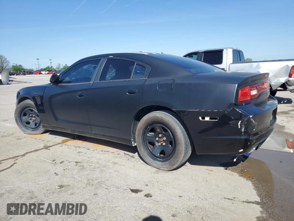 2013 Dodge Charger Police with VIN 2C3CDXAT7DH592327, listed as a Copart auction lot 54101605 with 0 mi miles and Clean Title. Bid and sale history available at carsss.com. Image 2.