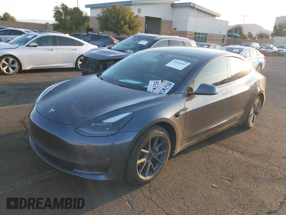 2021 Tesla Model 3 Long Range with VIN 5YJ3E1EBXMF995814, listed as a IAAI auction lot 41838453 with 51,415 mi miles. Bid and sale history available at carsss.com. Image 20.