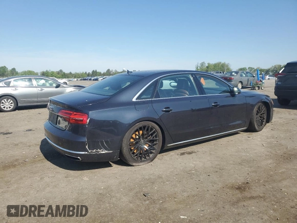 2015 Audi A8 3.0T with VIN WAU3GAFD2FN039318, listed as a Copart auction lot 54906635 with 146,767 mi miles and Salvage Title. Bid and sale history available at DreamBid. Image 3.