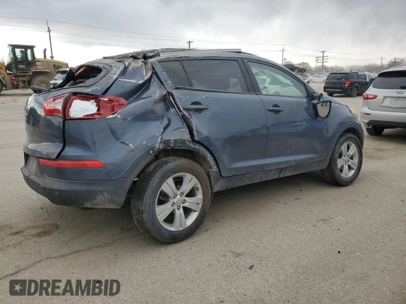 2011 Kia Sportage LX with VIN KNDPB3A27B7100410, listed as a Copart auction lot 48421055 with 86,132 mi miles and Salvage Title. Bid and sale history available at carsss.com. Image 3.