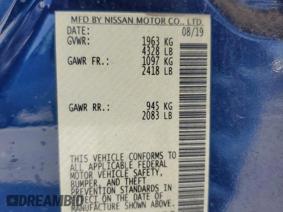 2020 Nissan Altima S with VIN 1N4BL4BV9LC139956, listed as a Copart auction lot 50878035 with 159,824 mi miles and Clean Title. Bid and sale history available at carsss.com. Image 13.