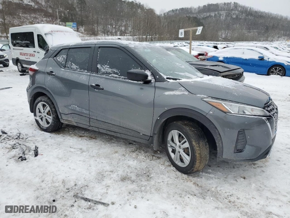 2022 Nissan Kicks S with VIN 3N1CP5BV4NL484380, listed as a Copart auction lot 46418775 with 0 mi miles and Salvage Title. Bid and sale history available at carsss.com. Image 4.
