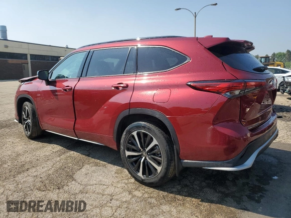 2022 Toyota Highlander XSE with VIN 5TDLZRBH2NS242545, listed as a Copart auction lot 59473185 with 150,464 mi miles and Clean title. Bid and sale history available at DreamBid. Image 2.