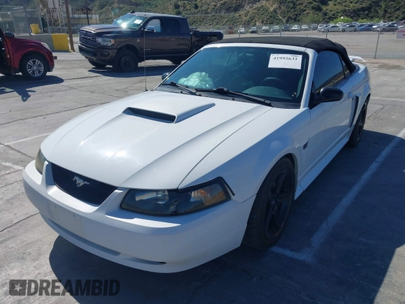 2003 Ford Mustang GT Deluxe with VIN 1FAFP45X23F374605, listed as a IAAI auction lot 41992631 with 123,760 mi miles. Bid and sale history available at carsss.com. Image 19.