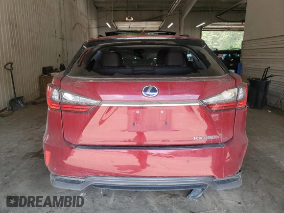 2016 Lexus RX 450h with VIN 2T2BGMCA8GC003918, listed as a Copart auction lot 57071775 with 144,782 mi miles and Salvage title. Bid and sale history available at DreamBid. Image 6.