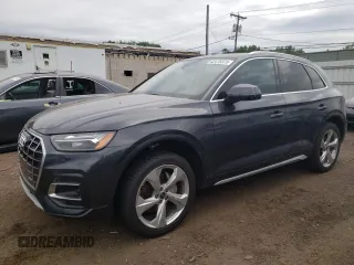 2021 Audi Q5 Premium Plus z VIN WA1BAAFY9M2021300, wystawiony jako Copart lot #62470375 z przebiegiem 42 123 mil mil oraz Szkoda całkowita • Salvage title. Historia ofert i sprzedaży dostępna na DreamBid. Obrazek 1.