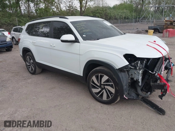 2024 Volkswagen Atlas SE with VIN 1V2HR2CA2RC604880, listed as a IAAI auction lot 42134511 with 11,993 mi miles and . Bid and sale history available at DreamBid. Image 1.