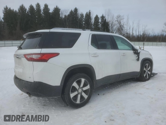 2018 Chevrolet Traverse LT Leather with VIN 1GNEVHKW7JJ203476, listed as a Copart auction lot 46107065 with 107,842 mi miles and Salvage Title. Bid and sale history available at carsss.com. Image 3.