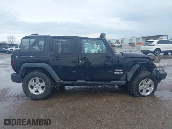 2014 Jeep Wrangler Unlimited Sport with VIN 1C4BJWDGXEL294965, listed as a IAAI auction lot 41908152 with 243,546 mi miles and . Bid and sale history available at DreamBid. Image 14.