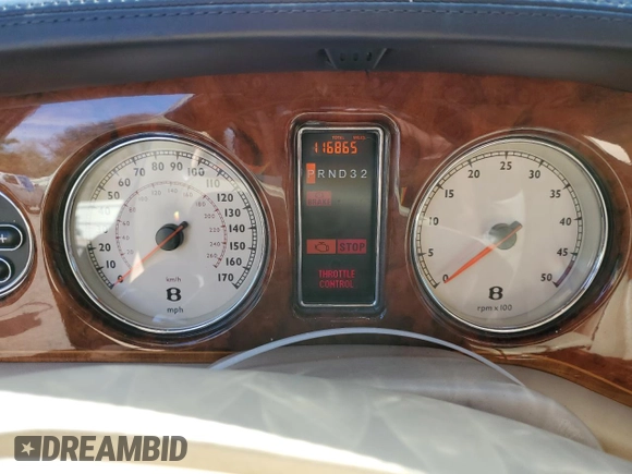 2005 Bentley Arnage R с VIN SCBLC37F15CX10517, выставлен на аукционе Copart как лот 54303364 с пробегом 116 865 миль миль и Списание • Salvage title. История ставок и продаж доступна на DreamBid. Изображение 9.
