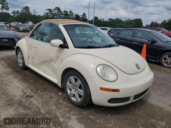 2007 Volkswagen Beetle z VIN 3VWRF31Y97M422610, wystawiony jako Copart lot #58707345 z przebiegiem 55 486 mil mil oraz Szkoda całkowita • Salvage title. Historia ofert i sprzedaży dostępna na DreamBid. Obrazek 4.