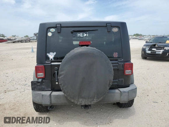 2015 Jeep Wrangler Sport with VIN 1C4AJWAG3FL723090, listed as a Copart auction lot 53325235 with 96,306 mi miles and Salvage title. Bid and sale history available at DreamBid. Image 6.